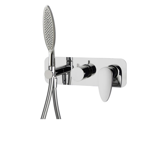 Eclipse F3999X2 | Single lever bath and shower mixer for concealed installation 2 outlet with shower set | Shower controls | Fima Carlo Frattini
