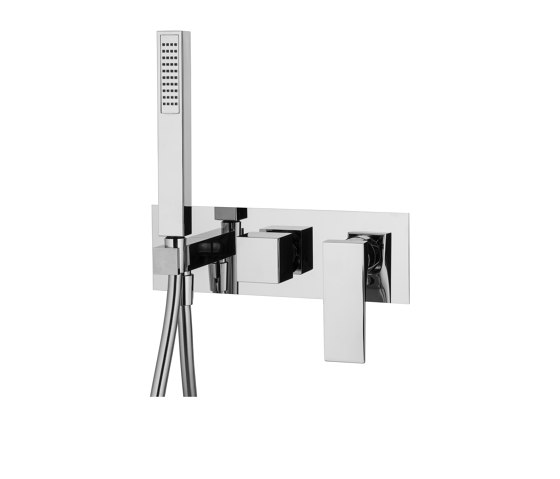 Zeta F3989X2 | Single lever bath and shower mixer for concealed installation 2 outlet with shower set | Shower controls | Fima Carlo Frattini