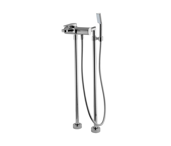 Quad F3724/4 | Mezclador de suelo para bañera con set de ducha | Grifería para bañeras | Fima Carlo Frattini