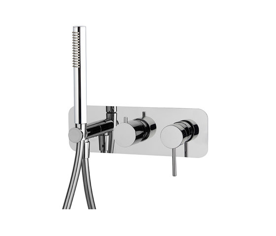 Spillo Up F3049X2 | Single lever bath and shower mixer for concealed installation 2 outlet with shower set | Shower controls | Fima Carlo Frattini