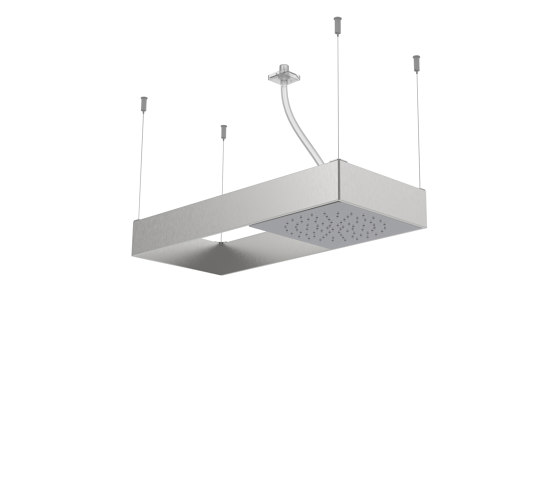 Moove F2993S | Ceiling mounted showerhead brushed stainless steel finishing | Shower controls | Fima Carlo Frattini