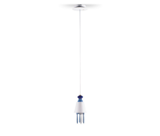 Belle de Nuit Ceiling Lamp with Lithophane | Blue (CE/UK) | Suspended lights | Lladró