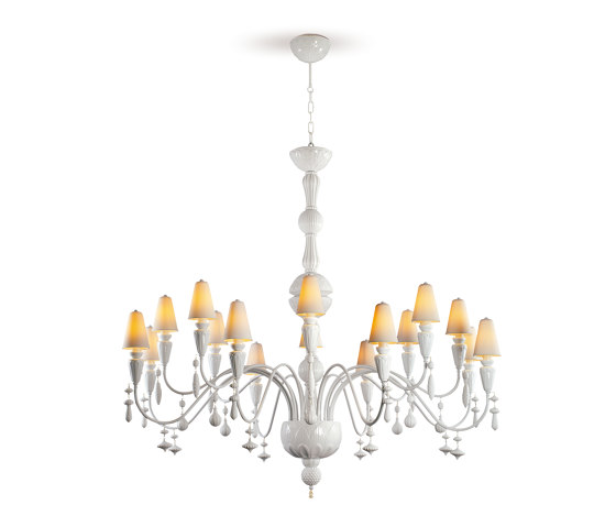 Ivy and Seed 16 Lights Chandelier | Large Flat Model | White (CE/UK) | Chandeliers | Lladró