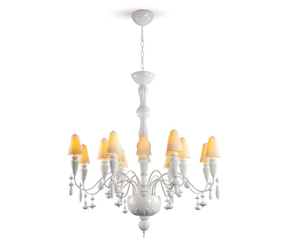 Ivy and Seed 16 Lights Chandelier | Medium Flat Model | White (CE/UK) | Chandeliers | Lladró
