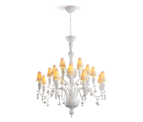 Ivy and Seed 20 Lights Chandelier | Medium Model | White (CE/UK) | Chandeliers | Lladró