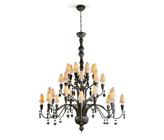 Ivy and Seed 32 Lights Chandelier | Large Model | Absolute Black (CE/UK) | Chandeliers | Lladró