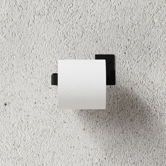 Toilettenpapier Halter Extra - Schwarz | Toilettenpapierhalter | NICHBA