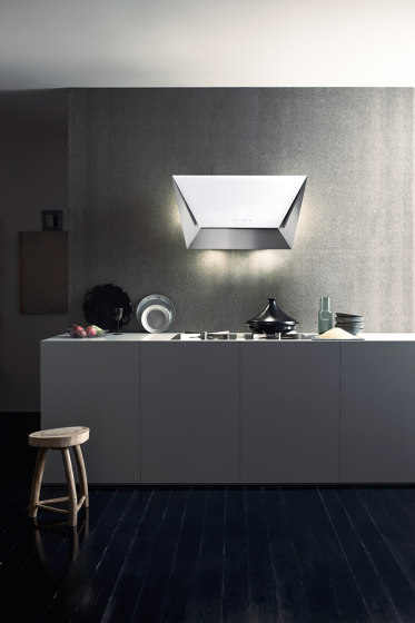 Design | Prisma Wandhaube 85cm Weiß | Küchenabzugshauben | Falmec