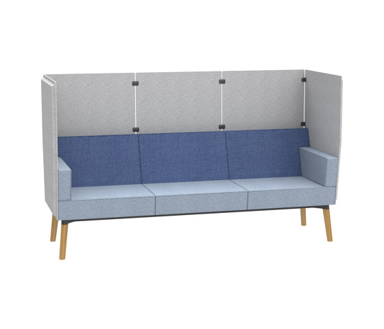 Reefs solitary 3-seater bench with privacy panel | Divani | Dauphin
