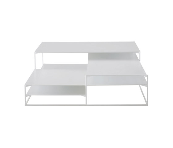Lowlands | Low Table Large Tops In White Lacquered Steel | Coffee tables | Ligne Roset