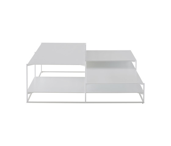 Lowlands | Tavolino Modello Grande Piano Acciaio Laccato Bianco | Tavolini bassi | Ligne Roset