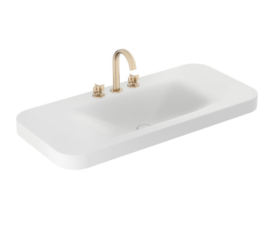 BASINS | 1100 mm countertop washbasin for 3-holes basin mixer | Off White | Waschtische | Armani Roca