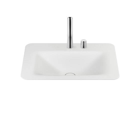 BASINS | 660 mm countertop washbasin for 2-hole basin mixer | Off White | Wash basins | Armani Roca