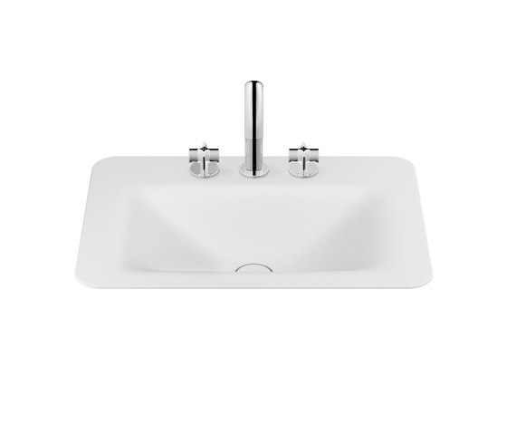 BASINS | Vasque à encastrer de 660 mm et 3 trous pour mélangeur de lavabo
Off White | Lavabos | Armani Roca