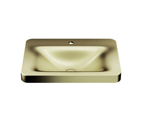 BASINS | 660 mm over countertop washbasin for 1-hole basin mixer | Shagreen Matt Gold | Waschtische | Armani Roca