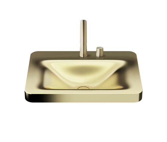 BASINS | Vasque à poser de 660 mm et 2 trous pour mitigeur de lavabo
Matt Gold | Lavabos | Armani Roca