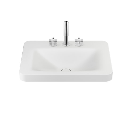 BASINS | Vasque à poser de 660 mm et 3 trous pour mélangeur de lavabo Off White | Lavabos | Armani Roca