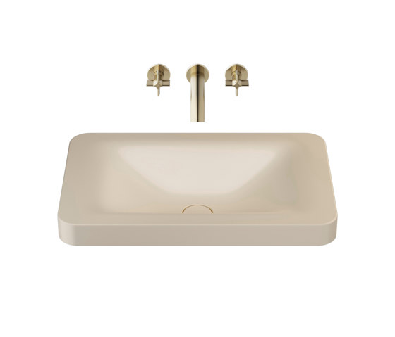 BASINS | 660 mm over countertop washbasin for wall-mounted basin mixer | Greige | Waschtische | Armani Roca
