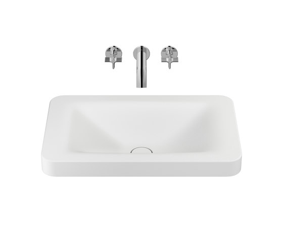 BASINS | 660 mm over countertop washbasin for wall-mounted basin mixer | Off White | Waschtische | Armani Roca