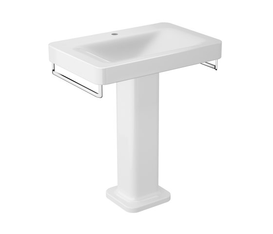 BASINS | 750 mm wall-hung or pedestal washbasin for 1-hole basin mixer | Glossy White | Waschtische | Armani Roca