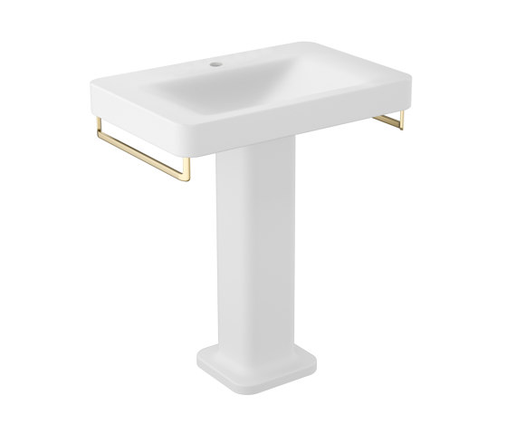 BASINS | 750 mm wall-hung or pedestal washbasin for 1-hole basin mixer | Off White | Waschtische | Armani Roca