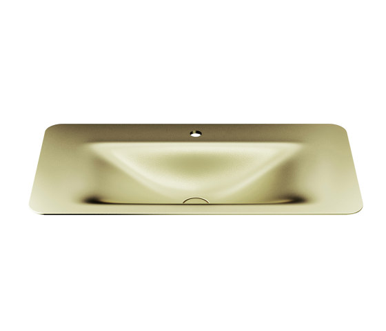 BASINS | Vasque à encastrer de 900 mm et 1 trou pour mitigeur de lavabo
Shagreen Matt Gold | Lavabos | Armani Roca