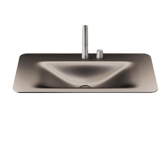 BASINS | 900 mm countertop washbasin for 2-hole basin mixer | Dark Metallic | Waschtische | Armani Roca