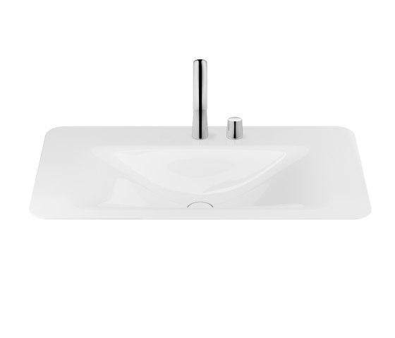 BASINS | 900 mm countertop washbasin for 2-hole basin mixer | Glossy White | Waschtische | Armani Roca