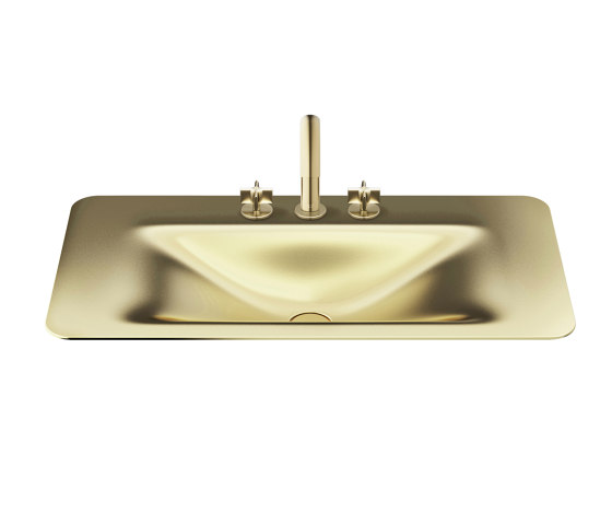 BASINS | Vasque à encastrer de 900 mm et 3 trous pour mélangeur de lavabo
Matt Gold | Lavabos | Armani Roca