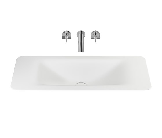 BASINS | 900 mm countertop washbasin for wall-mounted basin mixer | Off White | Waschtische | Armani Roca