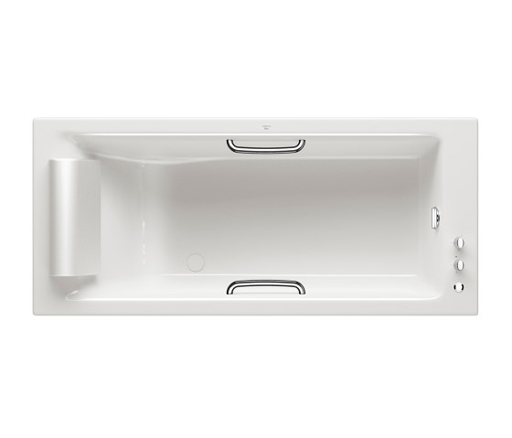 BATHS | Built-in bathtub 1800 x 800 mm with deck mounted thermostatic faucet | Glossy White | Badewannen | Armani Roca