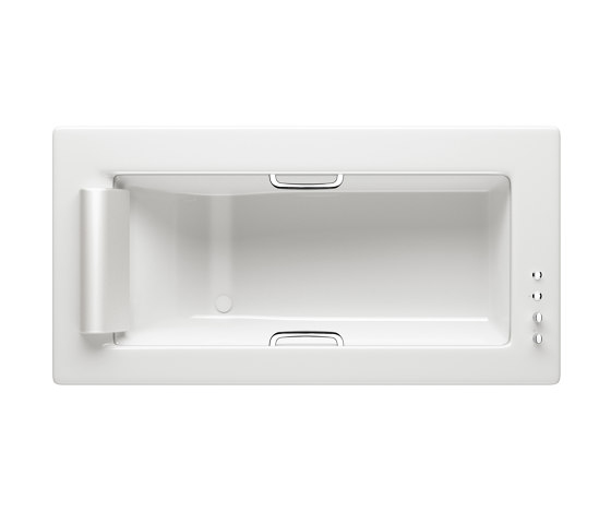 BATHS | Built-in bathtub 2145 x 1100 mm with deck mounted thermostatic faucet | Glossy White | Badewannen | Armani Roca