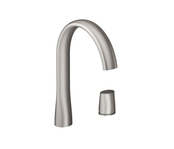 FAUCETS | Single side lever washbasin faucet mixer | Brushed Steel | Wash basin taps | Armani Roca