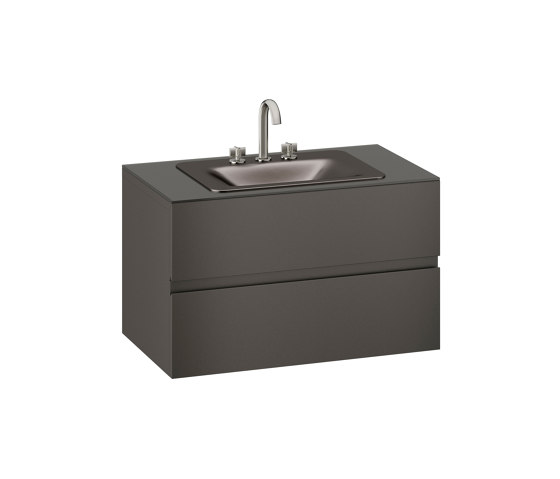 FURNITURE | 1000 mm wall-hung furniture for countertop washbasin and deck-mounted basin mixer | Nero | Waschtischunterschränke | Armani Roca