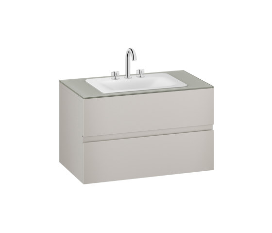 FURNITURE | 1000 mm wall-hung furniture for countertop washbasin and deck-mounted basin mixer | Silver | Waschtischunterschränke | Armani Roca
