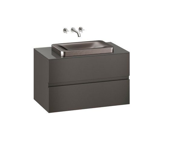 FURNITURE | 1000 mm wall-hung furniture for over countertop washbasins and wall-mounted basin mixers | Nero | Vanity units | Armani Roca
