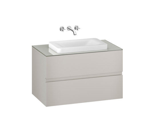 FURNITURE | 1000 mm wall-hung furniture for over countertop washbasins and wall-mounted basin mixers | Silver | Waschtischunterschränke | Armani Roca
