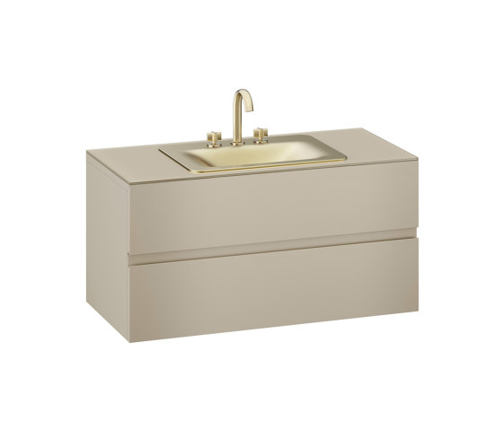 FURNITURE | 1200 mm wall-hung furniture for countertop washbasin and deck-mounted basin mixer | Greige | Waschtischunterschränke | Armani Roca