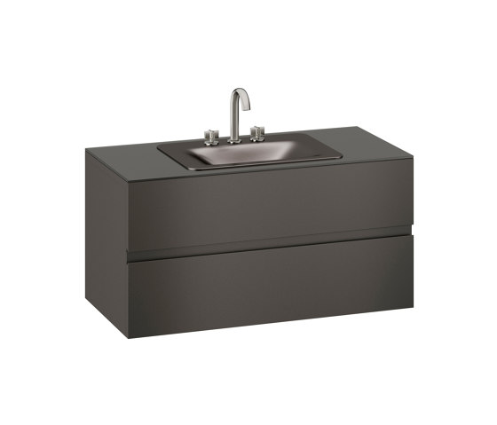 FURNITURE | 1200 mm wall-hung furniture for countertop washbasin and deck-mounted basin mixer | Nero | Vanity units | Armani Roca