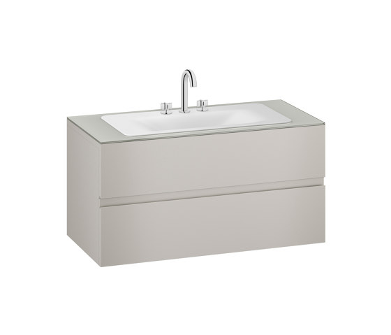 FURNITURE | 1200 mm wall-hung furniture for countertop washbasin and deck-mounted basin mixer | Silver | Vanity units | Armani Roca