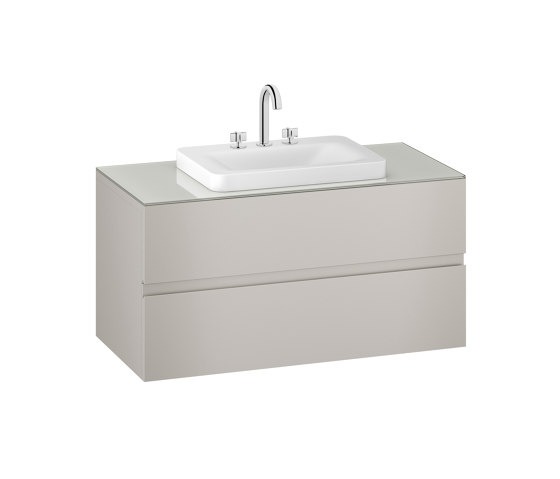 MUEBLES DE BAÑO | Mueble mural de 1200 mm para lavabo de sobre encimera y grifería de repisa | Silver | Armarios lavabo | Armani Roca