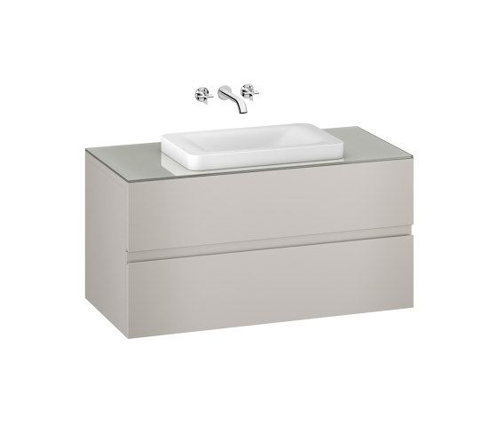 FURNITURE | 1200 mm wall-hung furniture for over countertop washbasins and wall-mounted basin mixers | Silver | Vanity units | Armani Roca