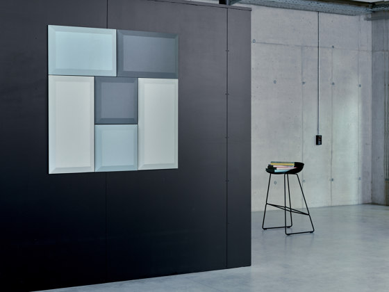Acoustic tiles Sound Balance, 40 x 40 cm, dark grey, set of 2 | Sound absorbing objects | Sigel