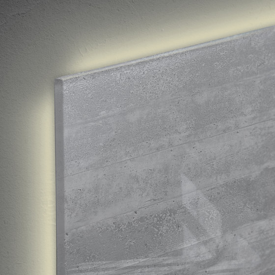 Pizarra de cristal magnética Artverum LED light, 48 x 48 cm | Lámparas de pared | Sigel
