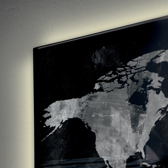 Lavagna magnetica in vetro Artverum LED light, 130 x 55 cm | Lampade parete | Sigel