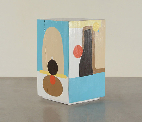 Rhythmic Hand Painted Cube Table | Tables d'appoint | Pfeifer Studio