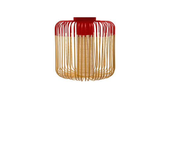 Bamboo | Ceiling Lamp | M Red | Ceiling lights | Forestier