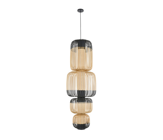 Bamboo | Pendant Lamp | L Black | Lámparas de suspensión | Forestier