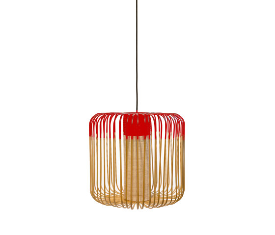 Bamboo | Pendant Lamp | M Red | Lámparas de suspensión | Forestier