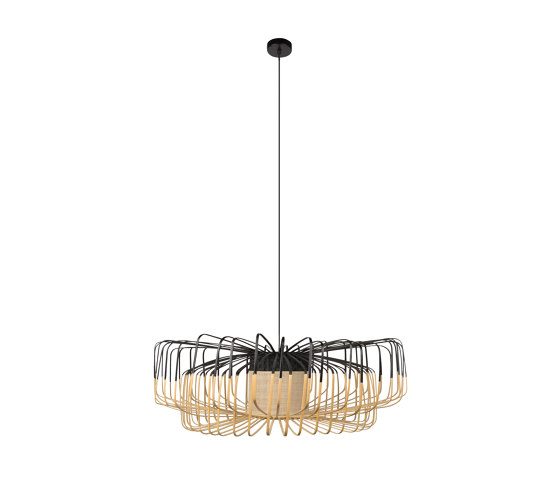 Bamboo Up N Down | Pendant Lamp | Up N Down XXL Black | Suspended lights | Forestier